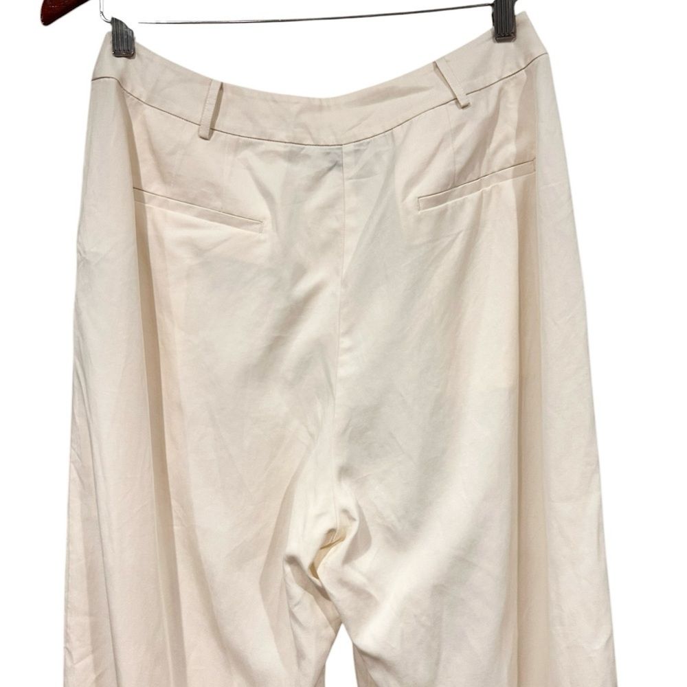 Nwt Lattelier Linen Blend Tapered Trouser Pants Pleated Off White Small Preppy — image 8 of 8